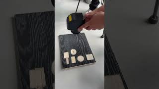 UMW machinery pulse laser cleaning machine clean wooden board [upl. by Irihs]