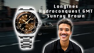 Longines Hydroconquest GMT Sunray Brown REVIEW [upl. by Mungam960]