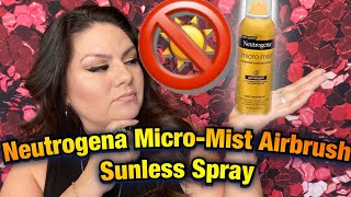 New Neutrogena MicroMist Airbrush Sunless Spray Tan Review [upl. by Lesnah]