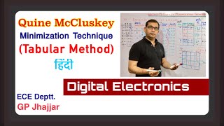 QuineMcCluskey Minimization Technique Tabular Method in Hindi  TECH GURUKUL by Dinesh Arya [upl. by Fan446]