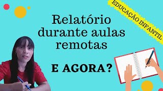 Modelo de relatório  Aulas remotas [upl. by Attenna]