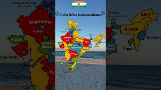 India After Independence map [upl. by Ahon]