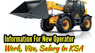 JCB Telehandler Work In Saudi Arabia  Operator Salary [upl. by Ahcurb318]