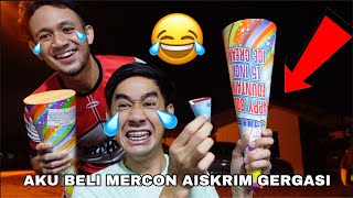 AKU BELI MERCON AISKRIM GERGASI 😂 [upl. by Ezara]