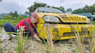 The girl rescued and repaired a neighbors car that had fallen into a field [upl. by Romie]