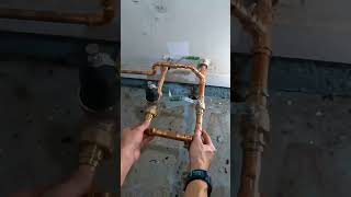 Replacing a PRV and shut off valves on copper pipe 💦 plumbing plumber asmrsounds asmr diy [upl. by Silado]