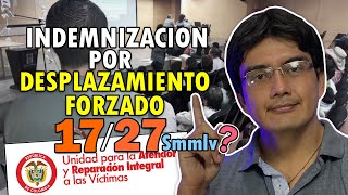 Cuanto se recibe por indemnización administrativa por DESPLAZAMIENTO FORZADO  27 o 17 SMMLV [upl. by Raines488]