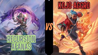 Afanas Recursion VS Kojo Aggro  Deck Tech  Gameplay [upl. by Sikras]