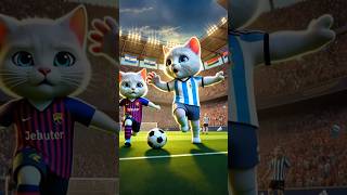 Kitten is a talented footballer but he got badly injured 🙀catlovers kittten cat aicat cutecat [upl. by Anelrihs]