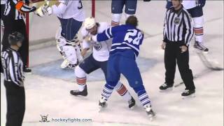 Colton Orr vs Zack Stortini Dec 14 2010 [upl. by Aleacin740]