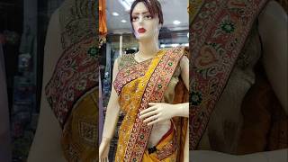 Jaipuri silk fabric Resham siroski work designer saree youtubeviral youtubeshorts viralshort [upl. by Ahseikram855]