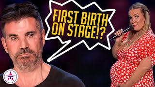 FIRST BIRTH ON STAGE Pregnant Singer WOWS the Judges with Huge Voice on BGT 2023 [upl. by Atcele]