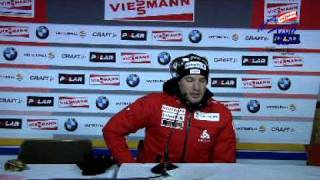 Tour de Ski leader Dario Cologna at the Press Conference in Obersdorf [upl. by Grindle]