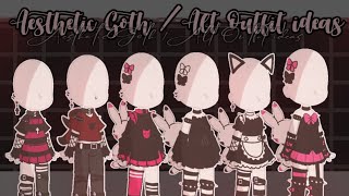 🖤 Aesthetic GothAlt gacha club outfit ideas 🖤 [upl. by Adohr]