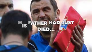 Darijo Srna crying during Croatia National Anthem for his fathers death  Euro 2016 [upl. by Treiber]