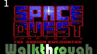 Space Quest 1 Walkthrough  How To Escape Arcada Part 1 [upl. by Elyak]