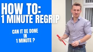 How to Put on a Golf Grip in 1 minute yes 1 minute [upl. by Yelwah]