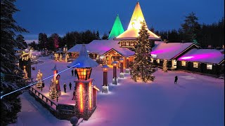 Santa Claus Village 🦌🎅 in Rovaniemi Finland in Christmastime Arctic Circle home of Father Christmas [upl. by Tebor]