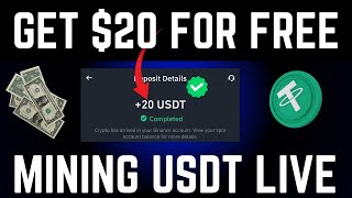 Best Usdt Free Mining Website  Get 20🤑For Free Mining Usdt Live [upl. by Kursh482]