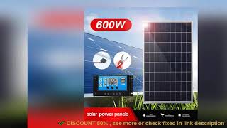 ✔️600W Polycrystalline Portable 12V Solar Panel Kit Complete Outdoor Re [upl. by Osrit]