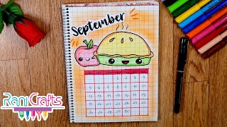 DIY  September Calendar  Bullet journal decoration organization ideas [upl. by Ailssa697]