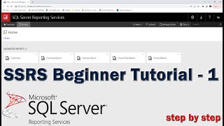 SQL Server Reporting Services SSRS Tutorial for Beginners  1 [upl. by Aidne]