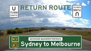 M31  Sydney to Melbourne  Victorian amp NSW M Routes  Casula to Thomastown  Real Time Driving 4K [upl. by Marna]