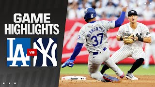 Dodgers vs Yankees Game Highlights 6724  MLB Highlights [upl. by Airehtfele978]