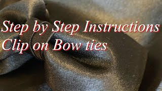 Step by step Clipon BowTies Instructions [upl. by Atsirk]