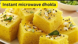 Dhokla in microwave  Instant dhokla  5 minutes dhokla recipe  how to make dhokla in microwave [upl. by Yelad]