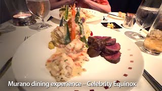 25th Anniversary Cruise – Celebrity Equinox Murano Dining Experience [upl. by Louanne904]