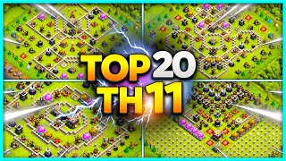 Best CRAZY TH11 WARTROPHY Base Link 2024 Top20 Clash of Clans  Town Hall 11 War Base LINK [upl. by Ariaek]