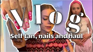 SelfTanning Shopping Haul and Doing my Nails [upl. by Yanetruoc]