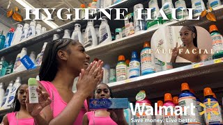 🍂 Fall Hygiene Vlog Getting my first Facial Shopping travel size products at WALMART [upl. by Ahsir]