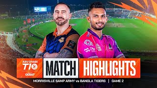 2024 Abu Dhabi T10 I Match 2 Highlights Morrisville Samp Army vs Bangla Tigers  Season 8 [upl. by Otes152]