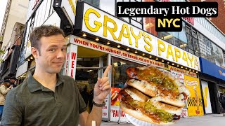 Eating at Grays Papaya Legendary NYC Hot Dogs [upl. by Trelu]