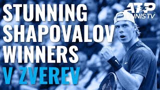 Stunning Denis Shapovalov Winners vs Zverev  Paris 2019 [upl. by Dlarej941]