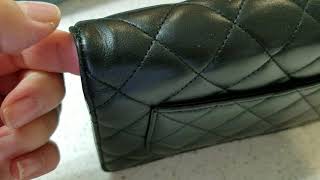 Requested video  3 years wear and tear on my Chanel Lambskin WOC  Lambskin versus Cavier WOC [upl. by Llirrem]