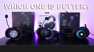 Logitech G Pro X VS HyperX Cloud Alpha S VS Razer Kraken Ultimate  Best 130 Gaming Headset Review [upl. by Nedra]