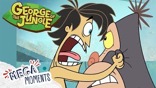 Ape Goes Bananas 😱 🍌 George of the Jungle  1 Hour Compilation  Mega Moments [upl. by Adnolahs]