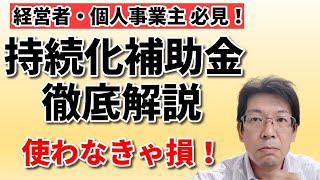 活用するかどうかで差がつく補助金。持続化補助金を徹底解説 [upl. by Constant]