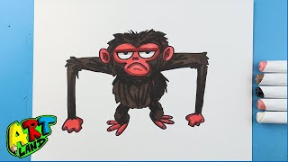 How to Draw Grumpy Monkey [upl. by Ttam]