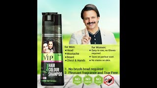 User review VIP Hair Colour Shampoo  How to apply  Easy Hair dye [upl. by Assital]