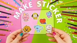 How to Make Stickers at Home  Step by Step 🎀😍 [upl. by Chapman]