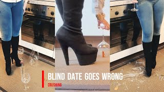 Blind Date goes wrong  Crush the tiny one shoes crush asmr legs foot [upl. by Dorraj]