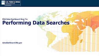 FDA Data Dashboard Howto Performing Data Searches [upl. by Ydnelg298]