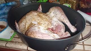 How to make a juicy natural turkey part 2 Prepping the turkey [upl. by Nylyoj]