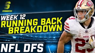 DraftKings Week 12 Running Back Breakdown  NFL DFS Picks amp Strategy [upl. by Sankey]