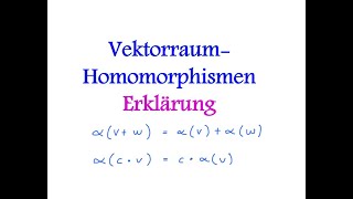 VektorraumHomomorphismen  Erklärung [upl. by Phox]