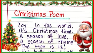 Christmas new song in English  Christmas Poem English  New Christmas Song  New Christmas Poem [upl. by Fiora]